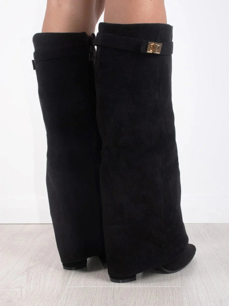 Women's Buckle Knee High Boots | Winter