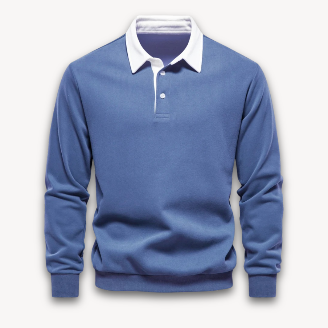 Men's Polo Sweater | Long-Sleeve
