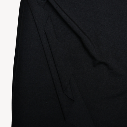 Party Black Satin Slit Dress | Maxi