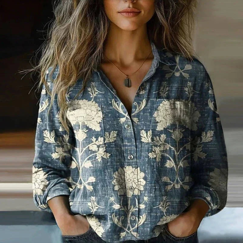 Women's Button-Down Blouse | Printing