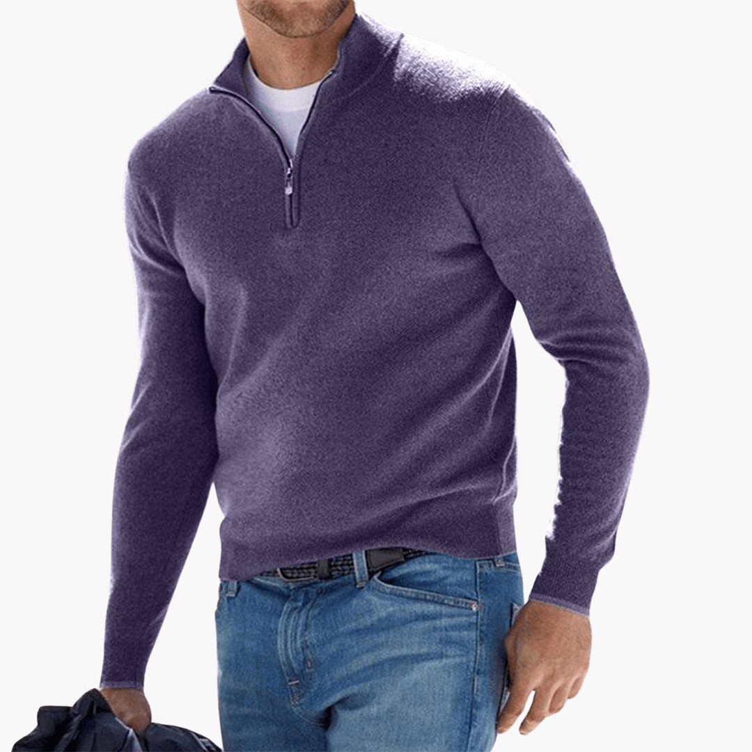 Stylischer Herrenpullover | Reißverschluss