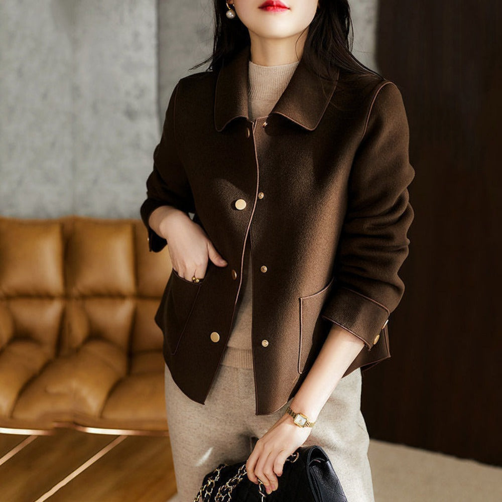 Kurzjacke mit Knopfleiste und Taschen für Damen - Daniela