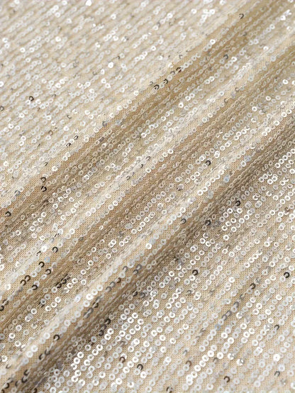 Sequin Sloping Shoulders Dress | Midi