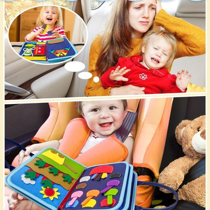 Montessori Aktivitätsboard für motorische Fähigkeiten und spielerisches Lernen