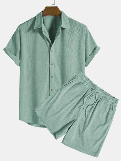 Herren Sommer Hemd und Shorts | Zweiteiliges Set