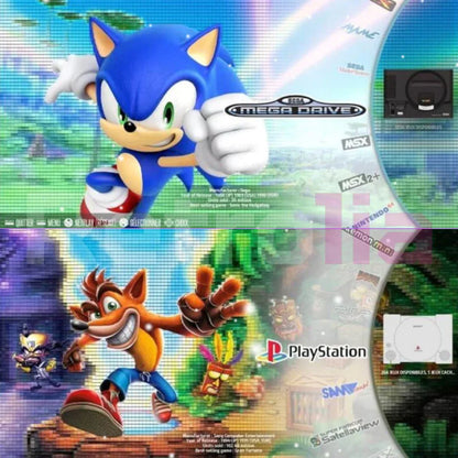 Retro-Spielkonsole 64GB mit 2 Controllern - Über 20.000 Spiele