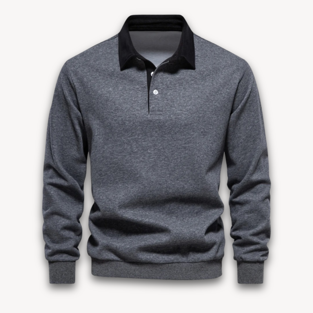 Men's Polo Sweater | Long-Sleeve