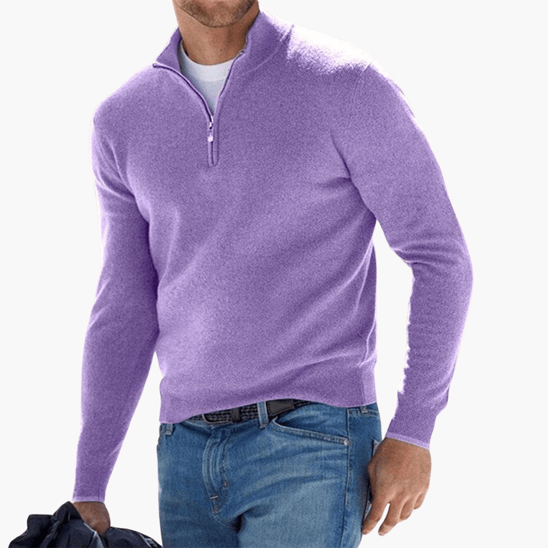 Stylischer Herrenpullover | Reißverschluss