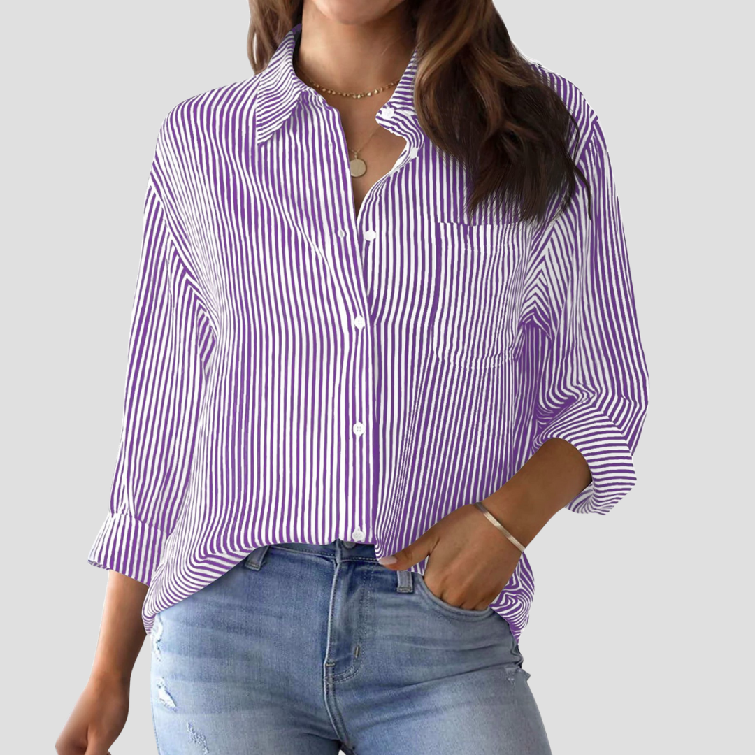 Gestreifte Bluse für Damen | Pendeln
