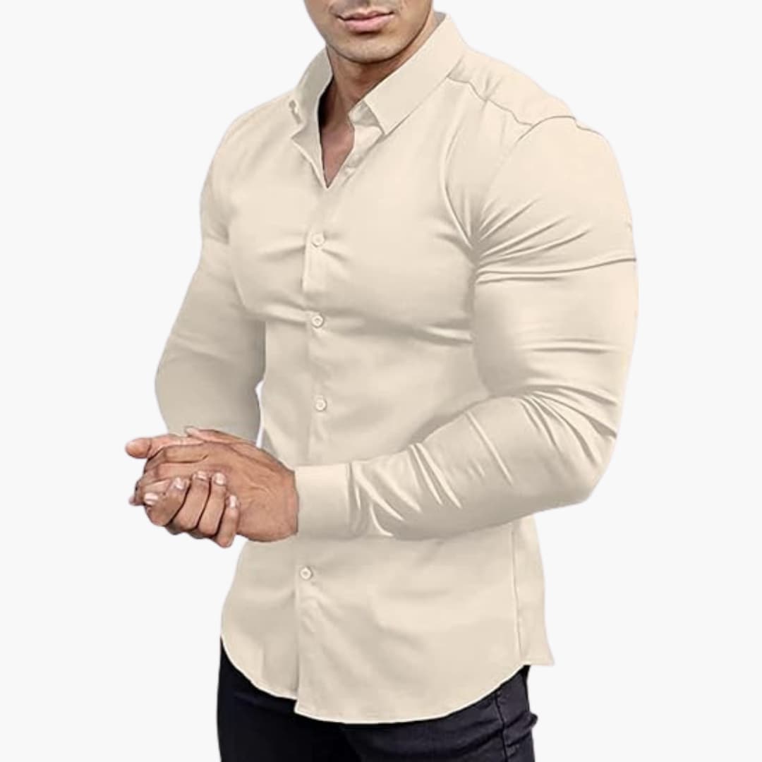 Herren Klassisches Langarm Hemd | Slim Fit