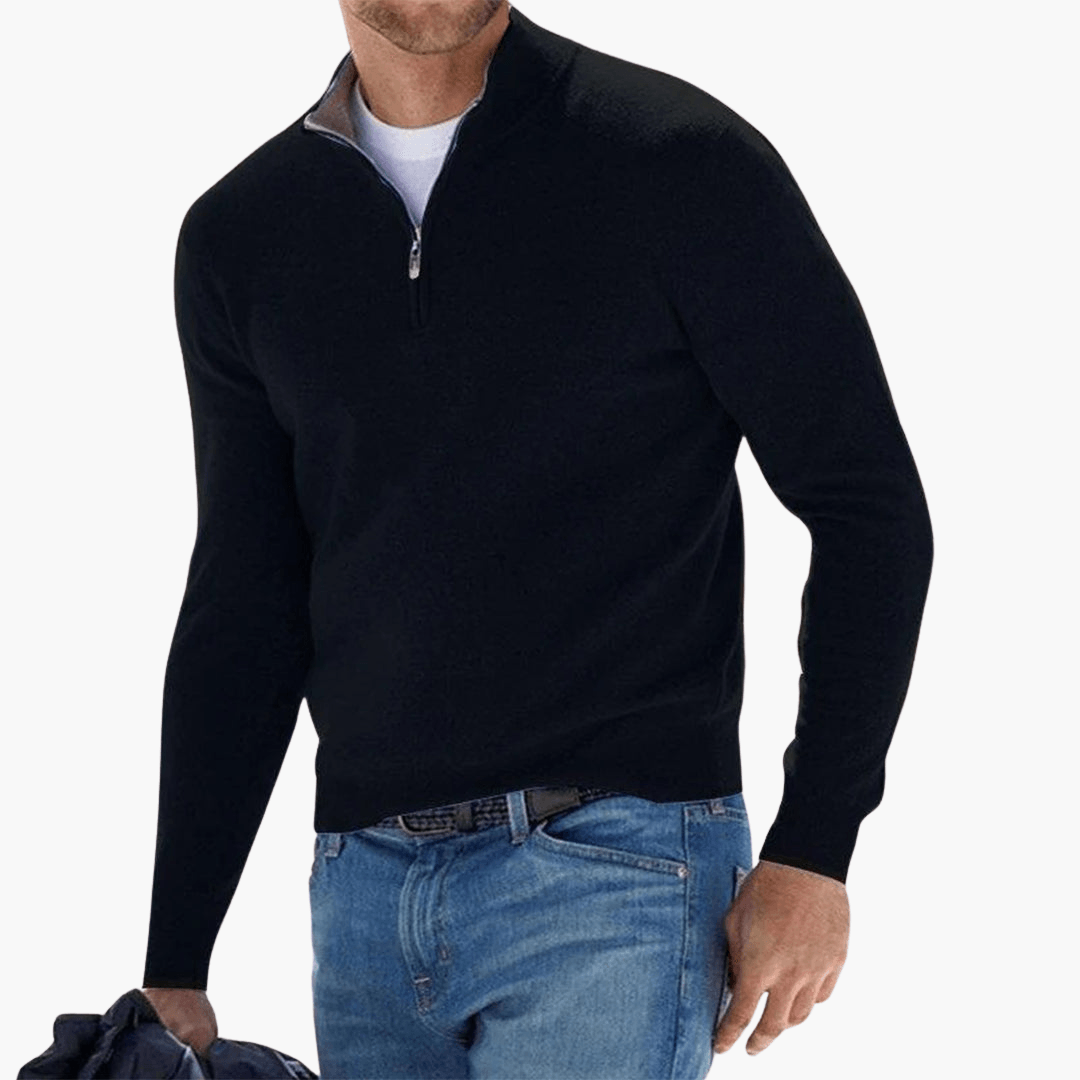 Stylischer Herrenpullover | Reißverschluss