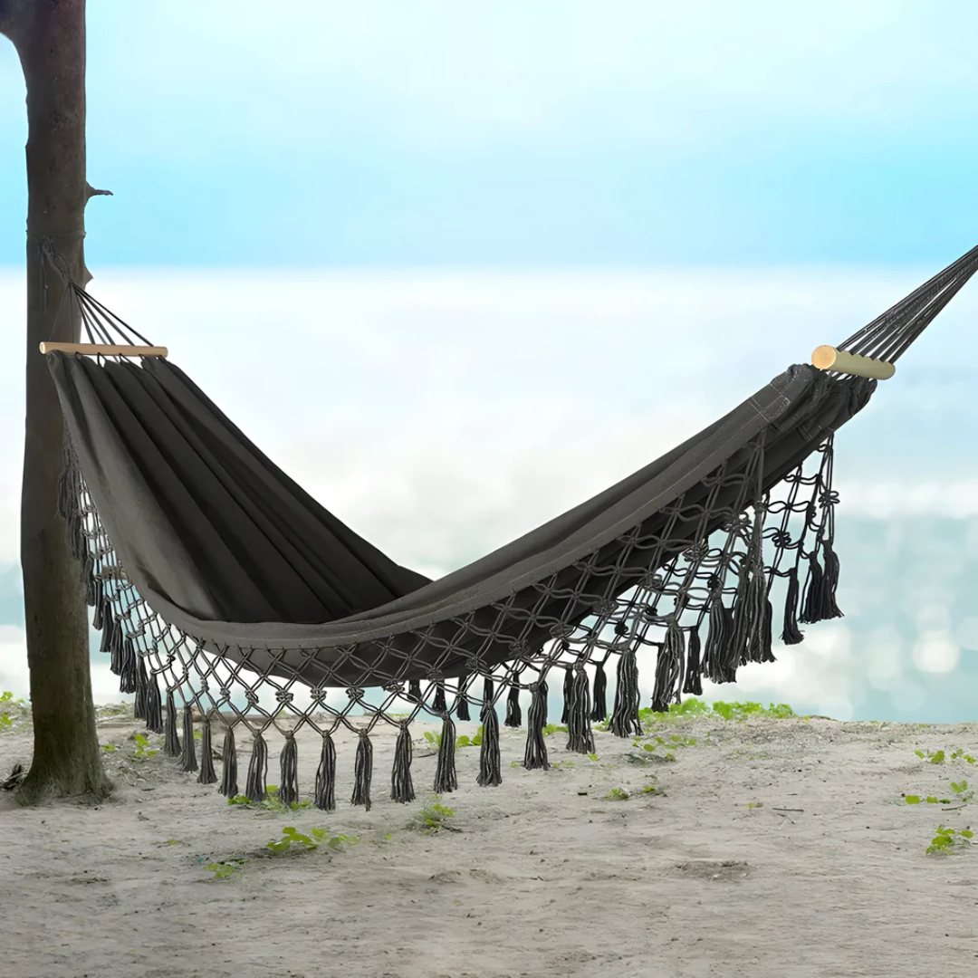 Gemütliche Boho Baumwoll-Hängematte