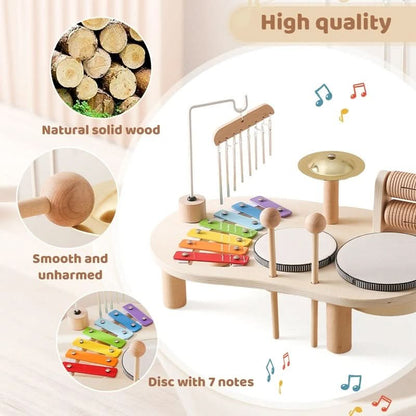 Musikalisches Holzspielzeug-Set für kreative Babys ab 12 Monaten