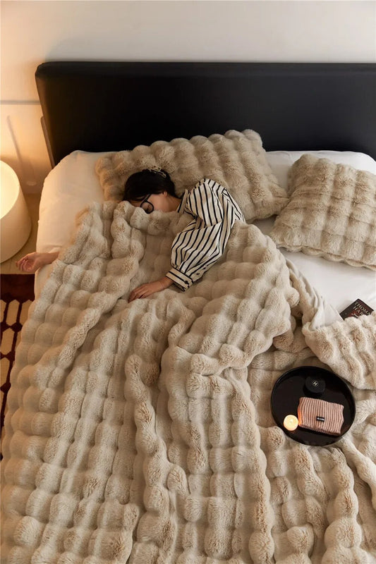 Umkehrbare Fleece-Decke | Ganzjährige Wärme | Weich und Gemütlich