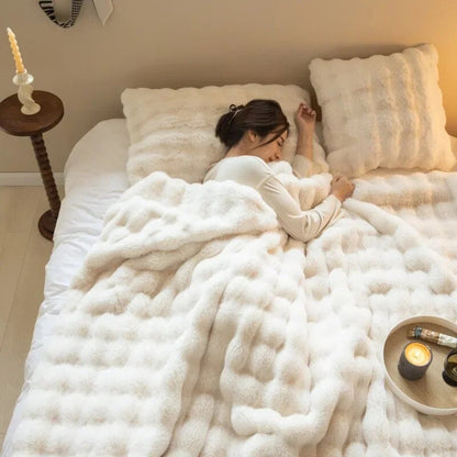 Umkehrbare Fleece-Decke | Ganzjährige Wärme | Weich und Gemütlich