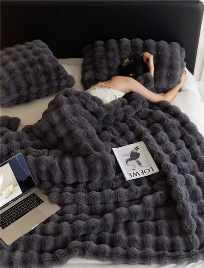 Umkehrbare Fleece-Decke | Ganzjährige Wärme | Weich und Gemütlich