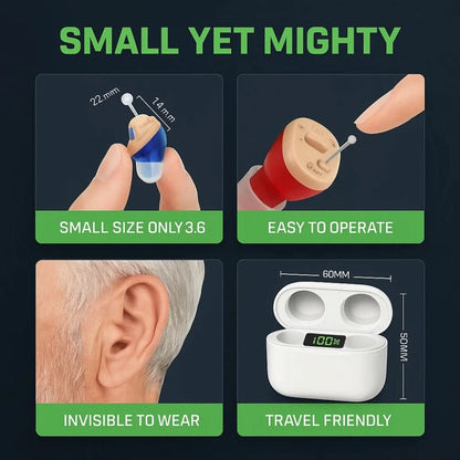 Unsichtbare In-Ear Hörgeräte für überlegene Klangqualität