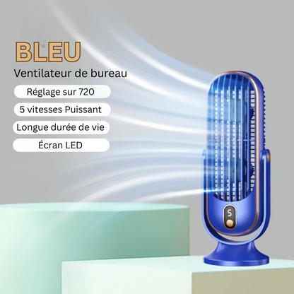 Premium Kühlventilator | Dualmotor, 720° Rotation, USB wiederaufladbar & ultra-leise für ultimativen Komfort überall
