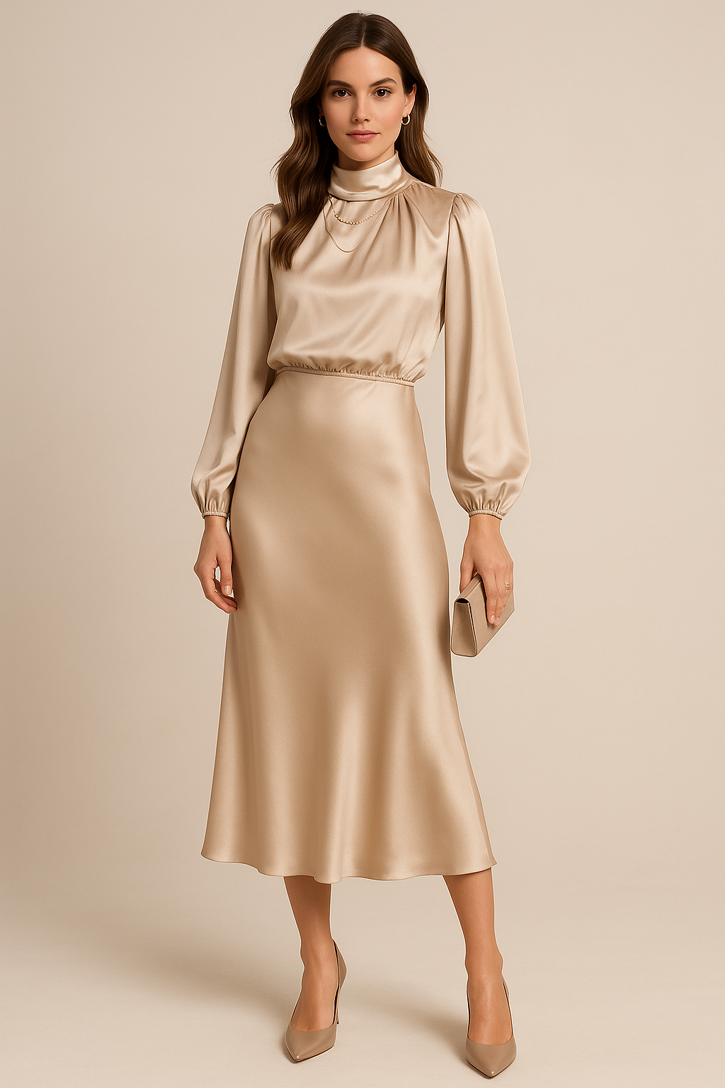 Party Hohe Taille Kleid | Midi