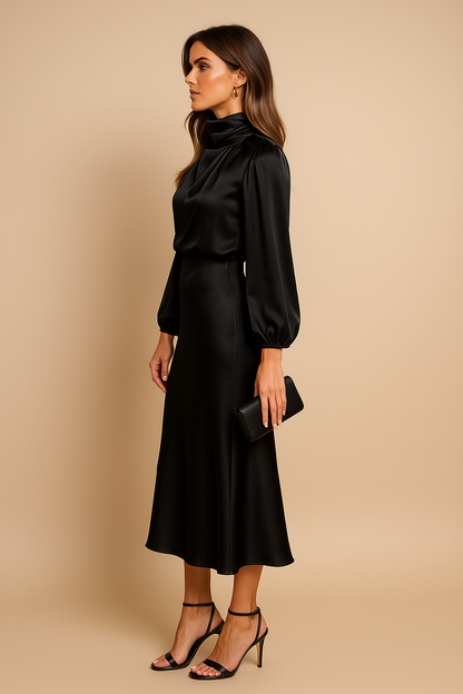 Party Hohe Taille Kleid | Midi