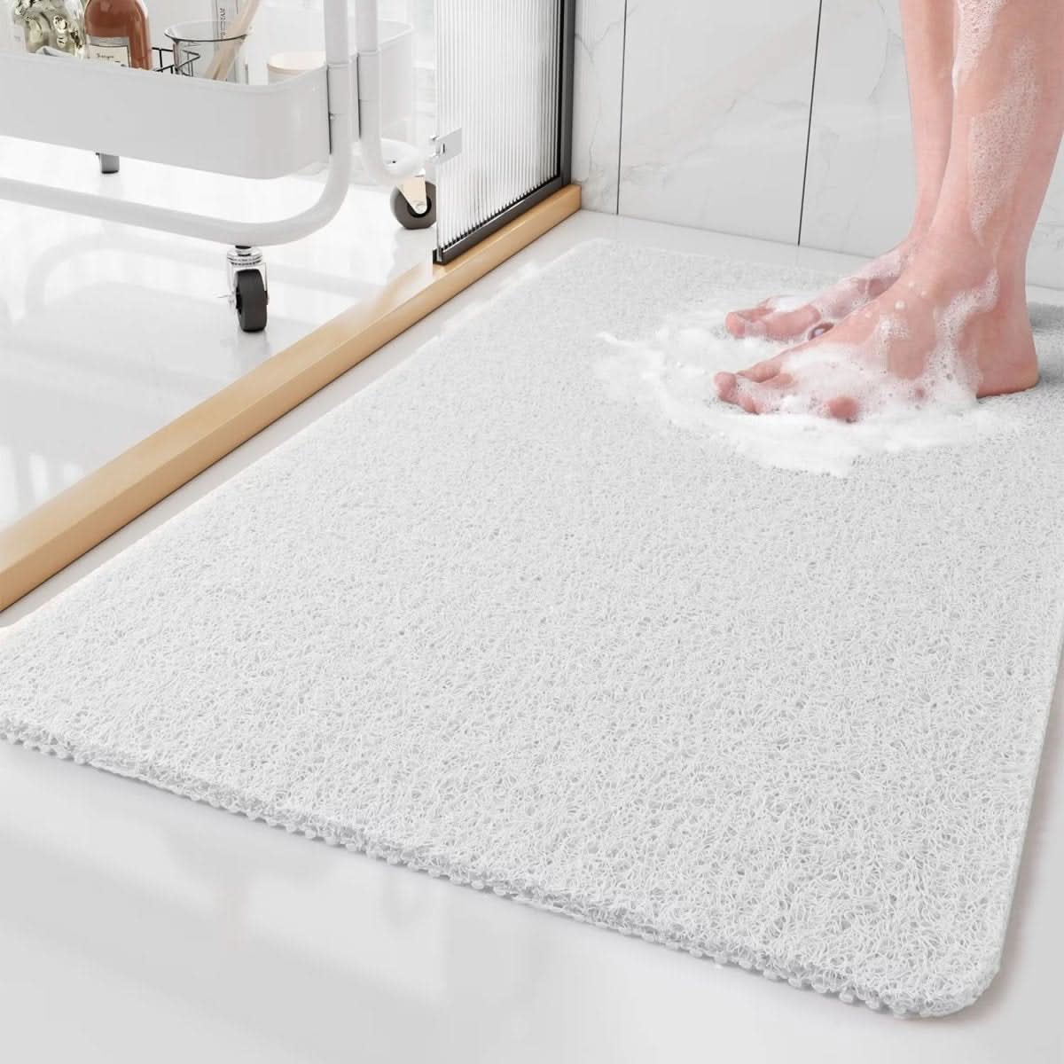 Rutschfeste Duschmatte mit Abflusssystem