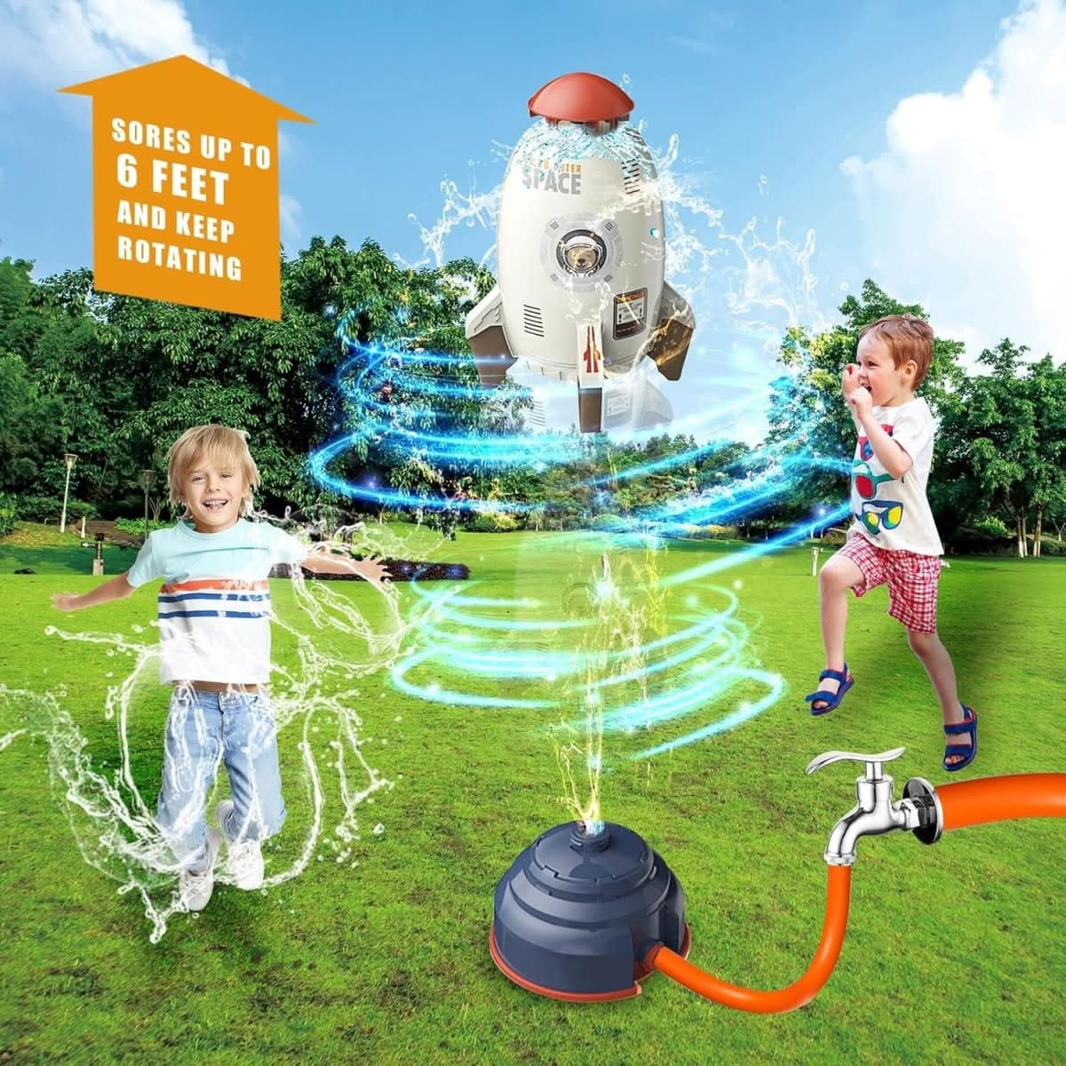 Rotierendes Wasserspielzeug für endlosen Sommergarten-Spaß