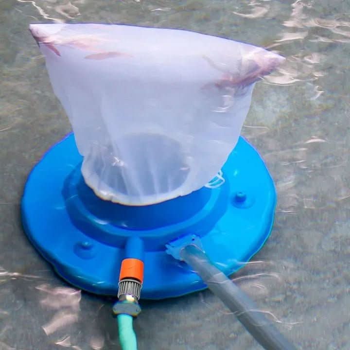 Chemiefreier Poolreiniger mit kraftvoller Saugkraft für Blätter und Schmutz