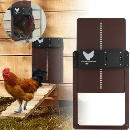 Automatische Hühnerstall-Tür mit Lichtsensor und Wetterschutz