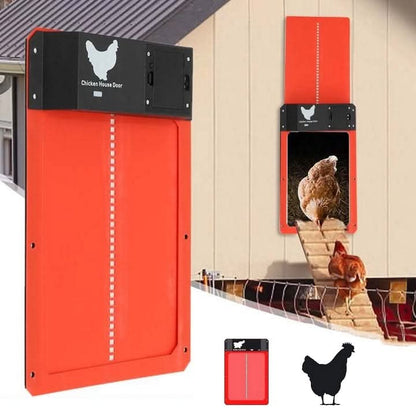 Automatische Hühnerstall-Tür mit Lichtsensor und Wetterschutz