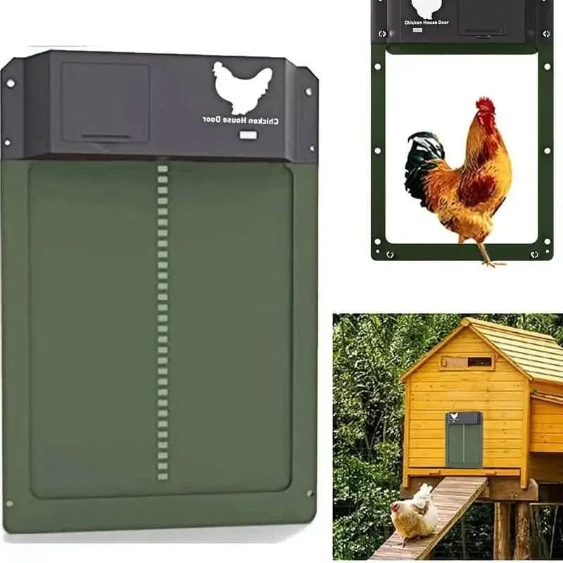 Automatische Hühnerstall-Tür mit Lichtsensor und Wetterschutz