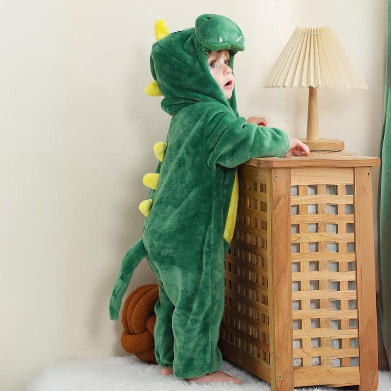 Tier Baby Overall – Flauschiger Komfort mit Reißverschluss