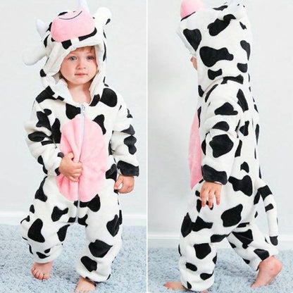 Tier Baby Overall – Flauschiger Komfort mit Reißverschluss
