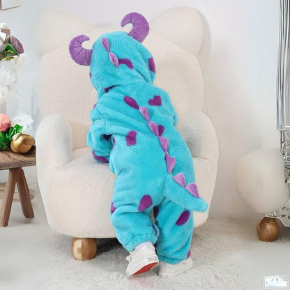 Tier Baby Overall – Flauschiger Komfort mit Reißverschluss