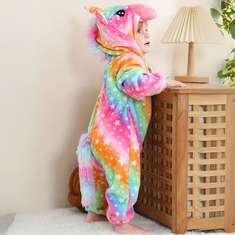 Tier Baby Overall – Flauschiger Komfort mit Reißverschluss