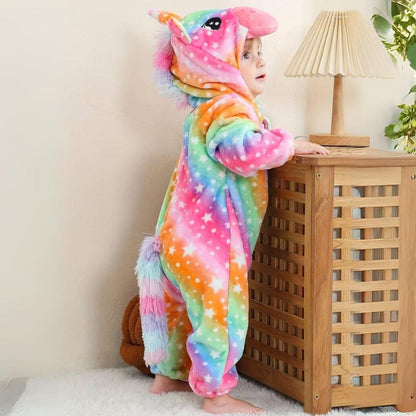 Tier Baby Overall – Flauschiger Komfort mit Reißverschluss