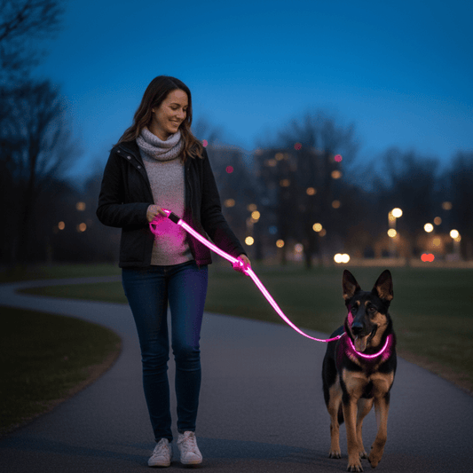 LED-Hundeleine mit USB-Ladung und reflektierendem Design
