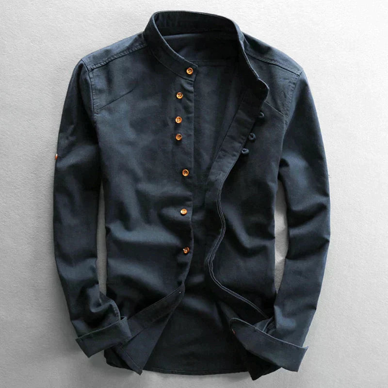 Herren Elegant Hemd | Stehkragen