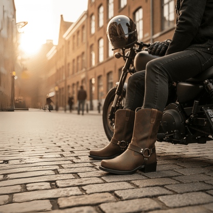 Herren Robuste Stiefel mit Geschirr und wasserdichtem Leder