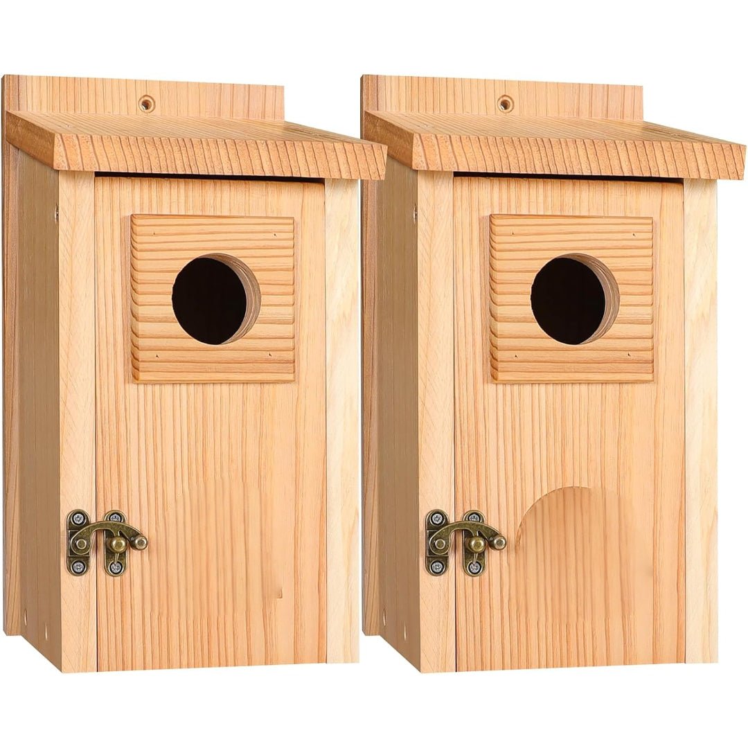 Holz-Nistkasten für Blauhäher, Schwalben und kleine Vögel