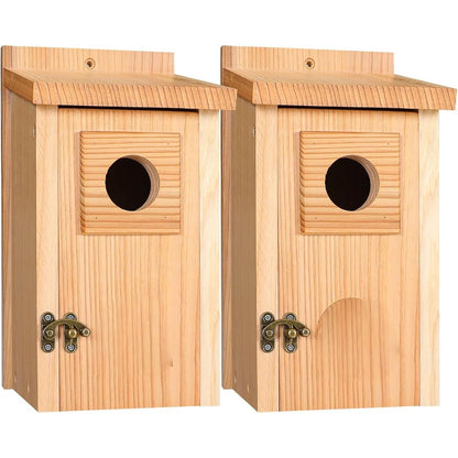 Holz-Nistkasten für Blauhäher, Schwalben und kleine Vögel