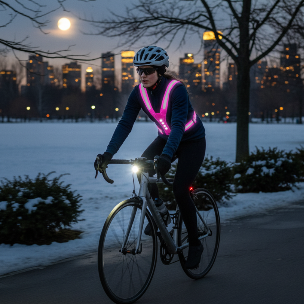 Verstellbare LED-Weste – 3 Modi für sicheres Training bei Nacht