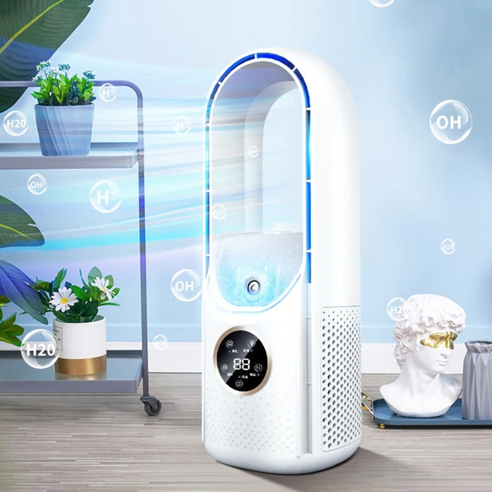 Geräuscharlose, bladeless tragbare Klimaanlage: Ergonomisches Design für Zuhause und Büro