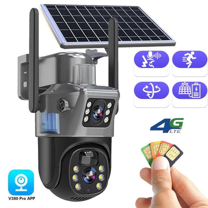 Kabellose 4K Sicherheitskamera mit Solarpanel – Dualschutz 4K
