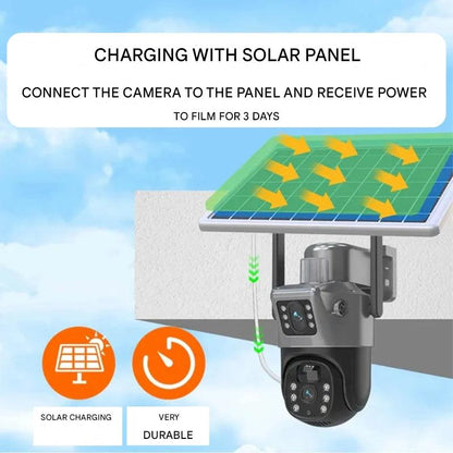 Kabellose 4K Sicherheitskamera mit Solarpanel – Dualschutz 4K