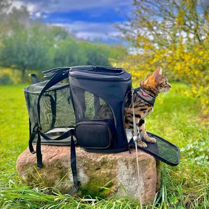 Bequemer Katzen-Rucksack mit Sichtfenster