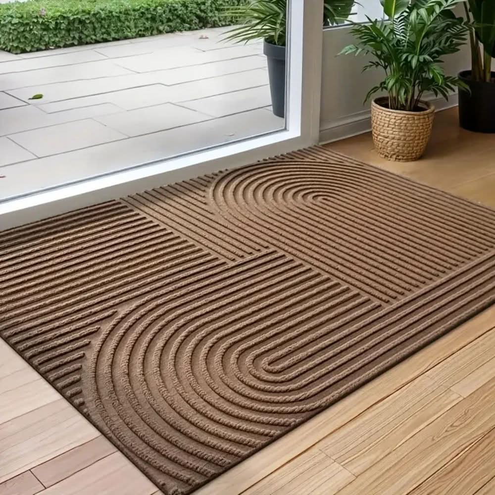 Absorbierende, waschbare Matte mit fließendem Linienmuster