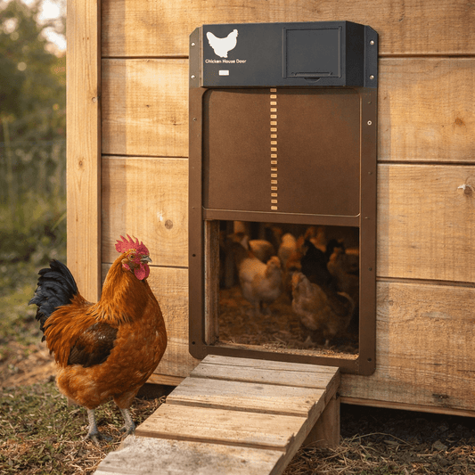 Automatische Hühnerstall-Tür mit Lichtsensor und Wetterschutz