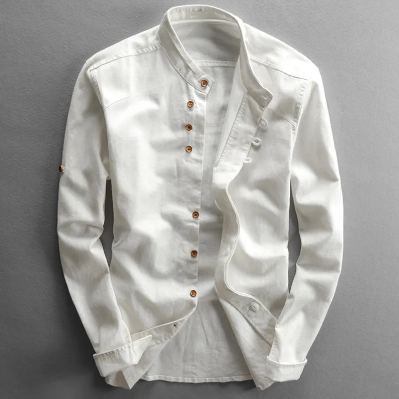 Herren Elegant Hemd | Stehkragen