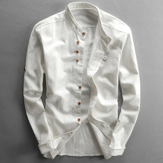Herren Elegant Hemd | Stehkragen