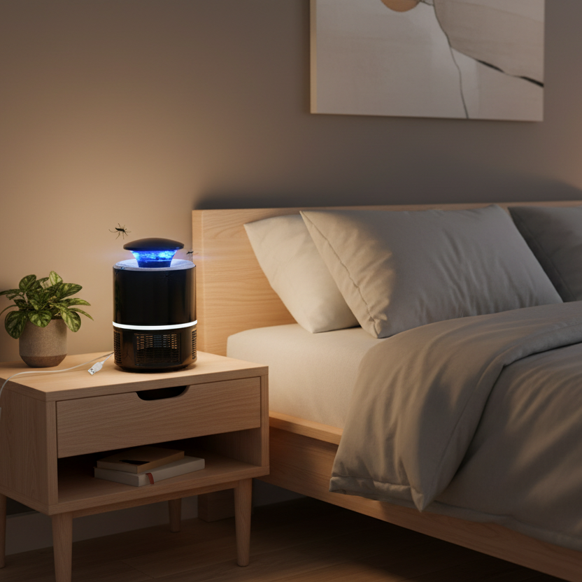 Stille UV-Moskito-Lampe mit USB und Anti-Schock-System